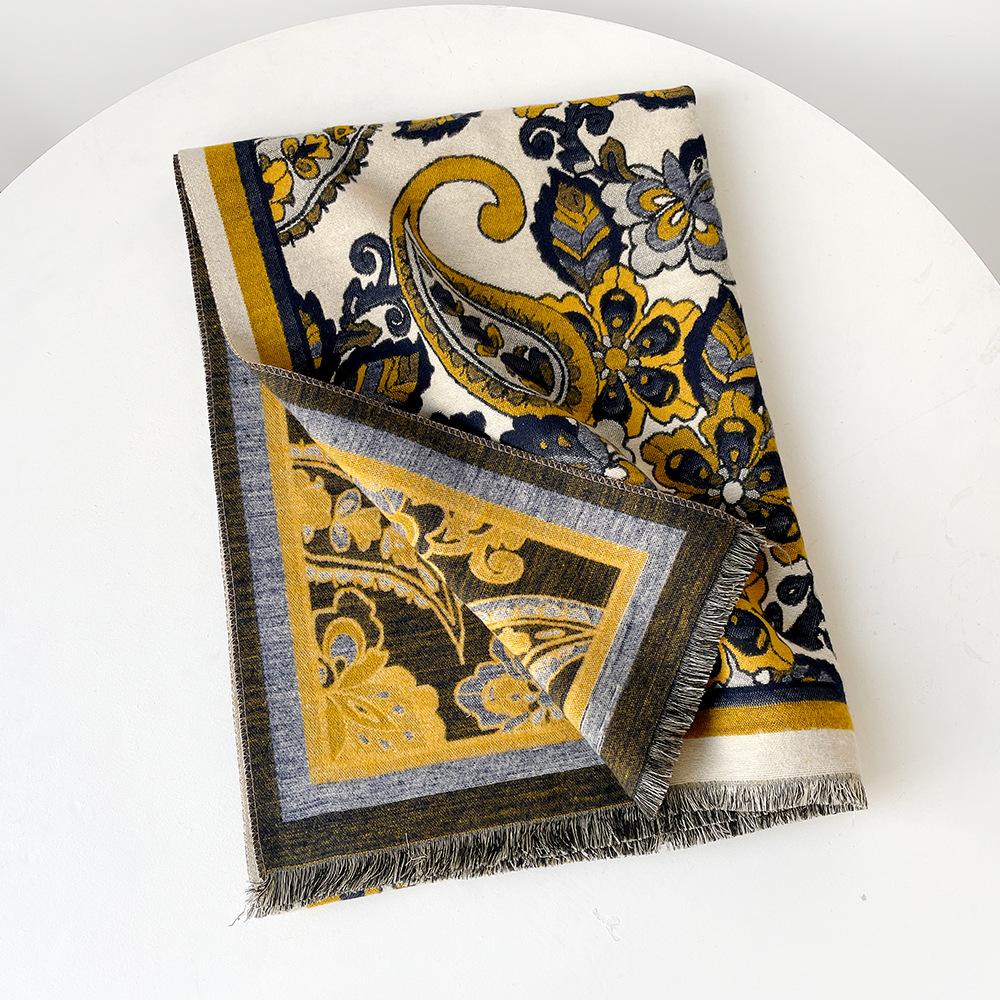 Scarf Autumn Winter Cashew Flower Versatile Shawl Fashionable Jacquard Outer Cloak Women Scarf