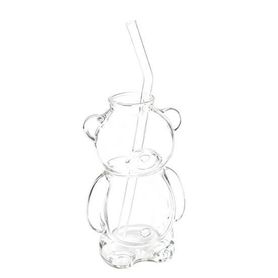 320ml Water Cup Bear Shape Glass Mug Heat-Resistant High Borosilicate Glass Coffee Tea Juice Drinking Bottle