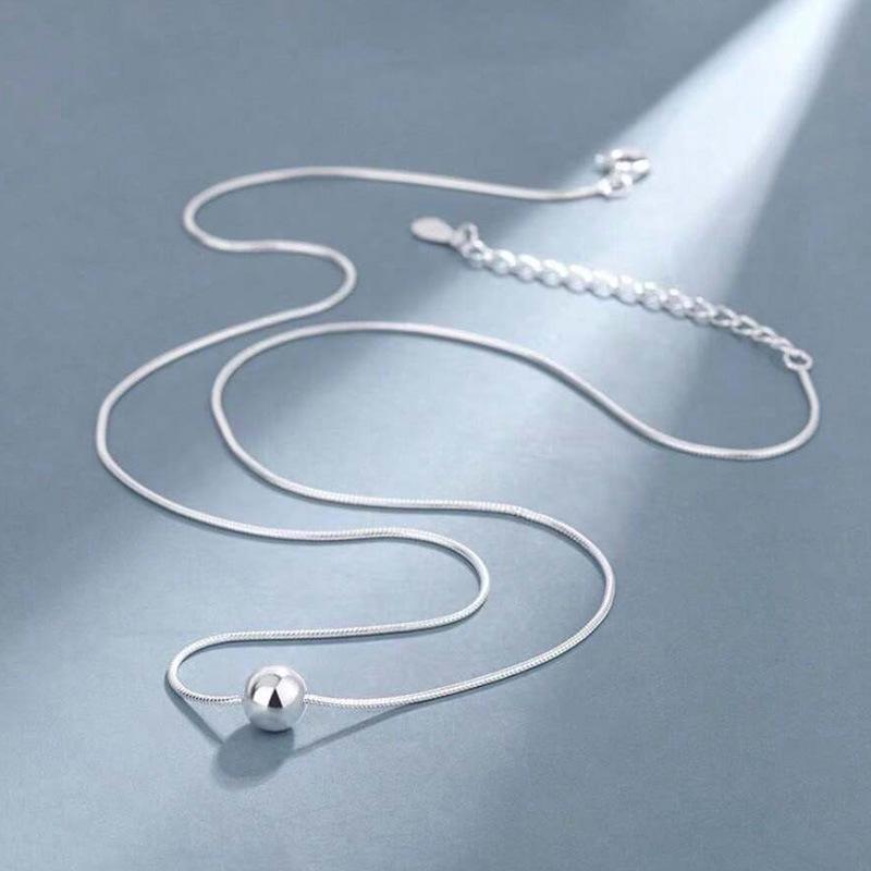 2024 Silver Minimalist Titanium Necklace - Women's Non-Fading Clavicle Chain for Spring/Summer