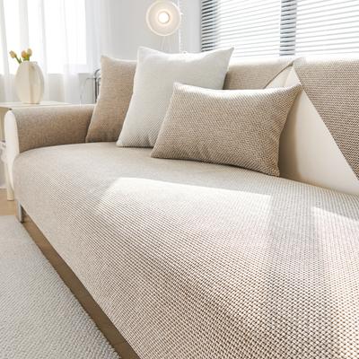 Moderner leichter Luxus Sofakissen Einfarbig Rutschfest Sofasitzkissen Vier Jahreszeiten Universal Sofabezug Staub Sofabezug Stoff Handtuch