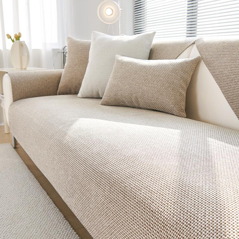 Modern Light Luxury Sofa Cushion Solid Color Non-Slip Sofa Seat Cushion Four-Season Universal Sofa Cover Dust Sofa Cover Cloth Towel