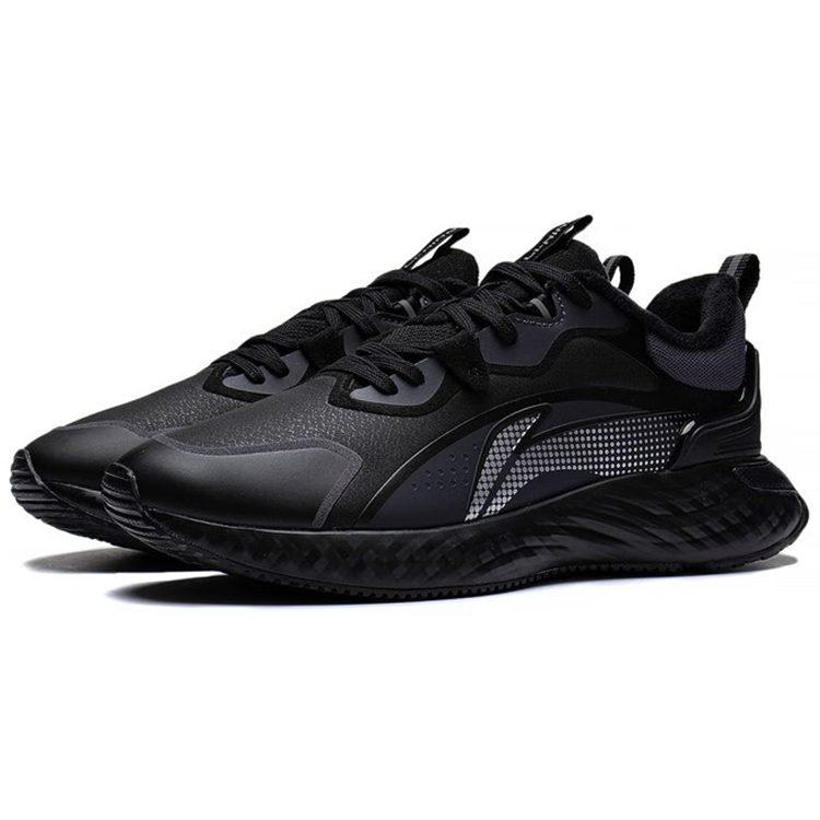 Li Ning Cloud Shield Textile, Synthetic Leather Cushioning Slip Resistant Abrasion Resistant Low top Casual Shoes Men's AGLS219-1