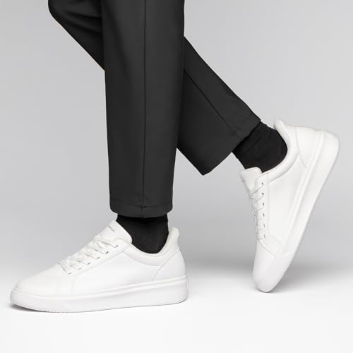 Foxsense Sneakers [Easy to put on while standing, recommended by physical therapists] Walking Shoes, Lace-up Casual Business Shoes for Men and Women,