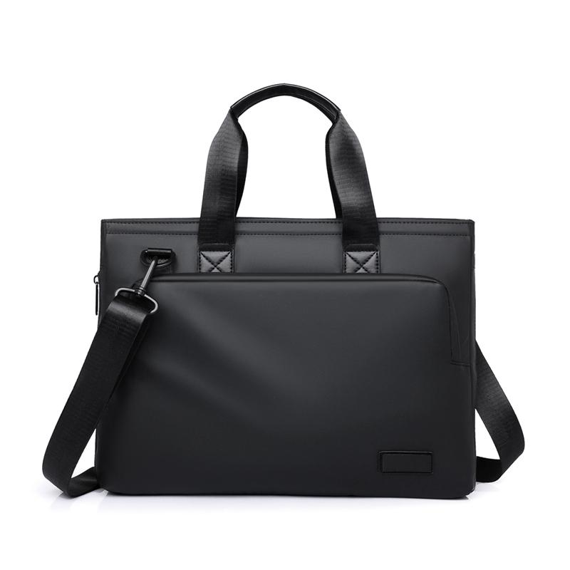 Men's Business Briefcase Large Capacity Expandable Computer Bag Shoulder Crossbody Handbag