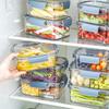 Transparent Food-Grade Refrigerator Storage Box for Fresh Produce and Lunches