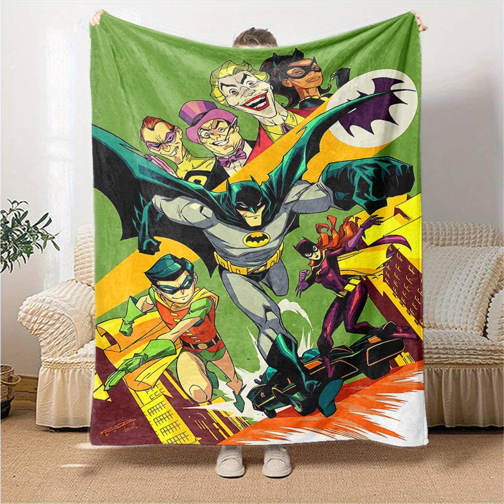 Batman Friends Flannel Blanket Super Soft Warm Cozy Blanket For Sofa Bed Office Travel Allseason Home Decor Gift