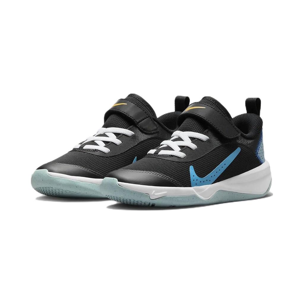 Nike Omni Multi Court Multi Court Slip Resistant Abrasion Resistant Low top Sports Casual Shoes Black Blue Kids' DM9026-005