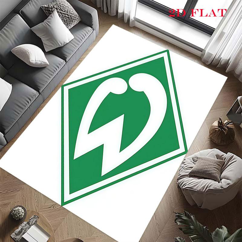 Tappeto SV Werder Bremen per Soggiorno Camera da Letto Casa Decorazione Divano, Tappetino Antiscivolo per Giochi Bambini