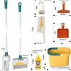 8PCS/Set Kids Cleaning Set Housework Supplies Kit with Dustpan Broom Bucket Mop Cleaning Set Play House Toys for Boys & Girls