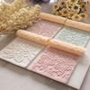 French Pattern Soft Pottery Earring Polymer Clay Texture Roller, Seamless Cutter Tool For Clay Crafting, Durable Plastic