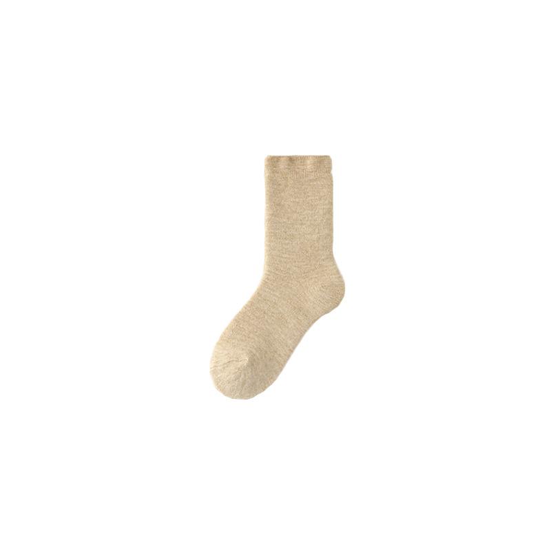 Woolen Socks, Winter Women's Fleece Thickened Postpartum Socks, Solid-color Fleece Warm Sleep Socks, Medium Long Fleece Socks