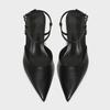 Concise White Wedge Heeled Sandals Women Sexy Pointed Toe Ankle Strap Buckle Mules High Heels Summer Designer Shoes for Women
