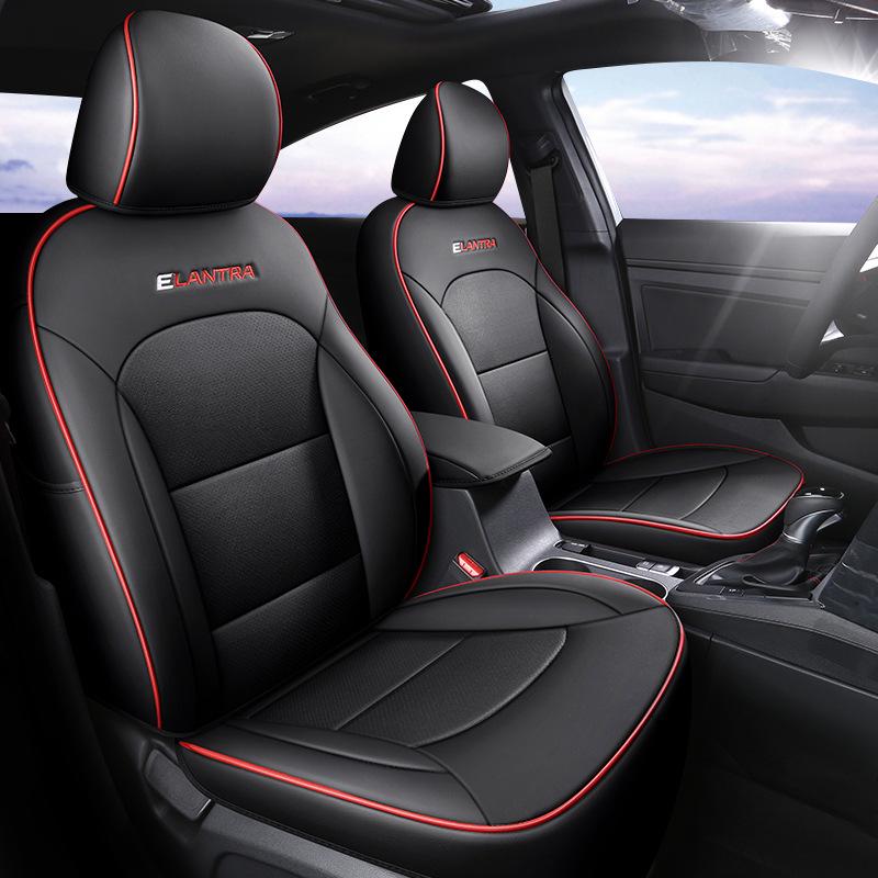 Hyundai Elantra Leather Car Seat Cushion - Perforated, All-Season, 5-Seat Compatible