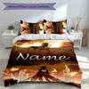 3pcs Custom Name Attack on Titan Set,Includes 1 Duvet Cover and 2 Pillowcases,All-season Bedroom Decor