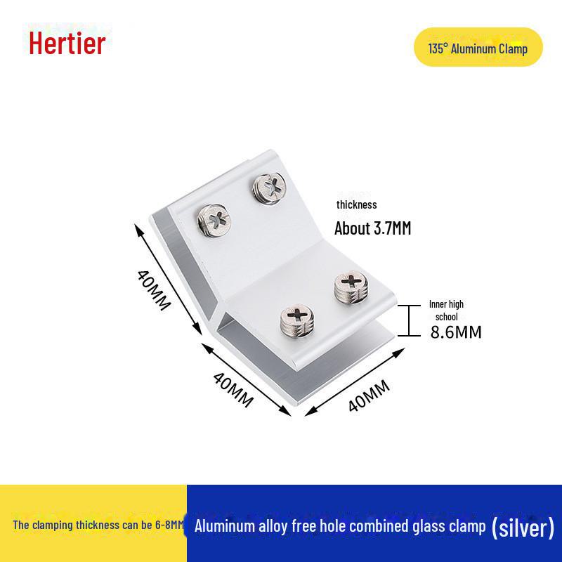 Aluminiowy uchwyt do stojaka na szkło do drewna i płytek