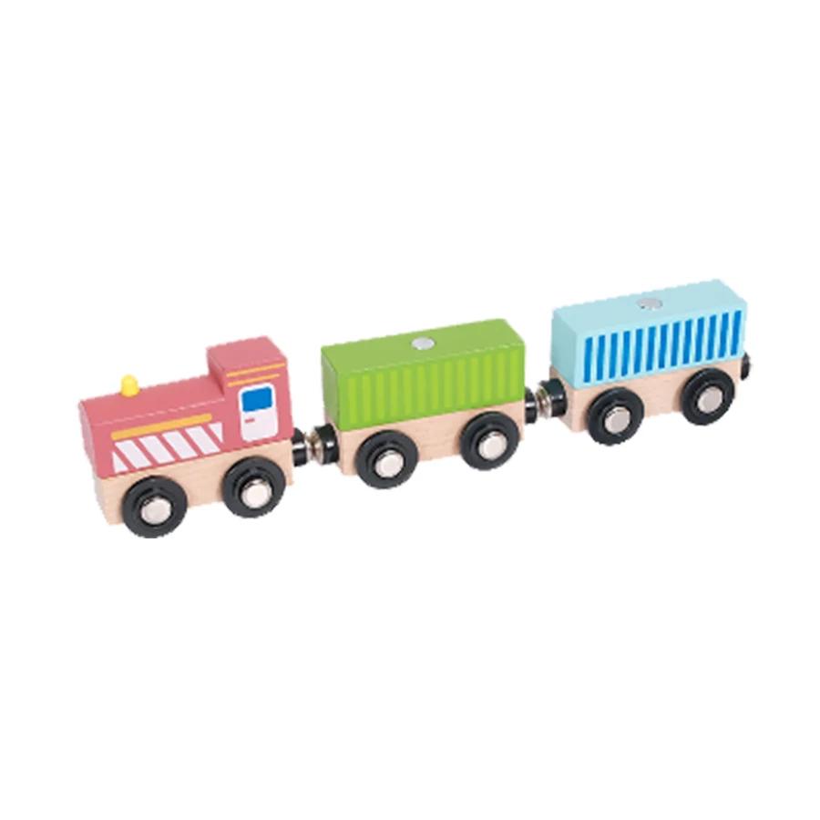 Non-Toxic Wooden Track Electric Locomotive Train Magnetic Car Toy For All Brand Wooden Train Track Railway Toys For Kids Educational Toys