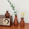 Minimalism Flowerpot Floral Arrangement Tabletop Decor Simple Wooden Vase  Office Desk