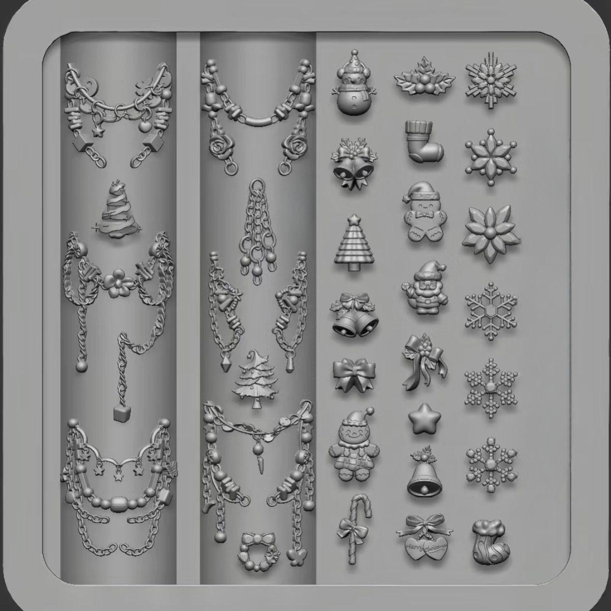 Изысканная 3D форма Рождественского Банта Силиконовый Инструмент для Маникюра