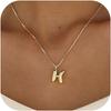 Elegant And Minimalist 26 Letter English Necklace With Bubble Gloss Letter Pendant, Women's Gift Collarbone Chain