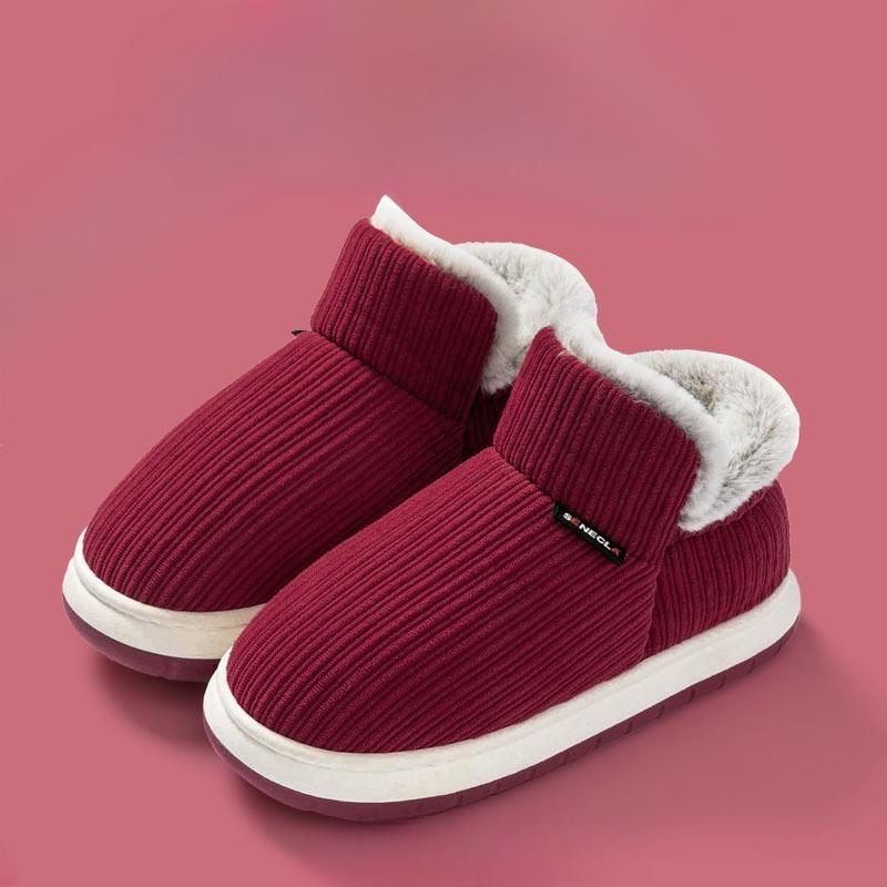 Anti-slip Soft-soled Cotton Shoes with Added Fleece and Thickened Warmth, Thick-soled Home Cotton Slippers