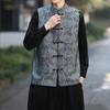 Men Chinese Style Vest Retro Ethnic Style Sleeveless Jackets Men Buckle Vests Fashion Casual Tank Tops Male Hanfu Waistcoats