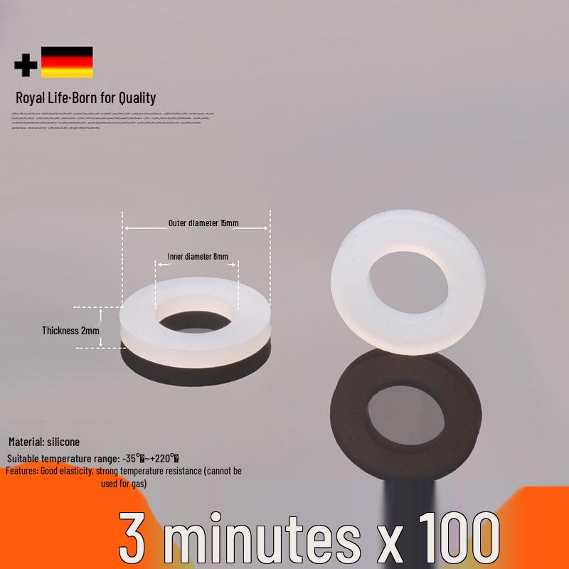 Black Rubber Silicone Waterproof Gasket Seal Washer for Water Heater & Shower - Nitrile Thickened, 4-6 Minutes