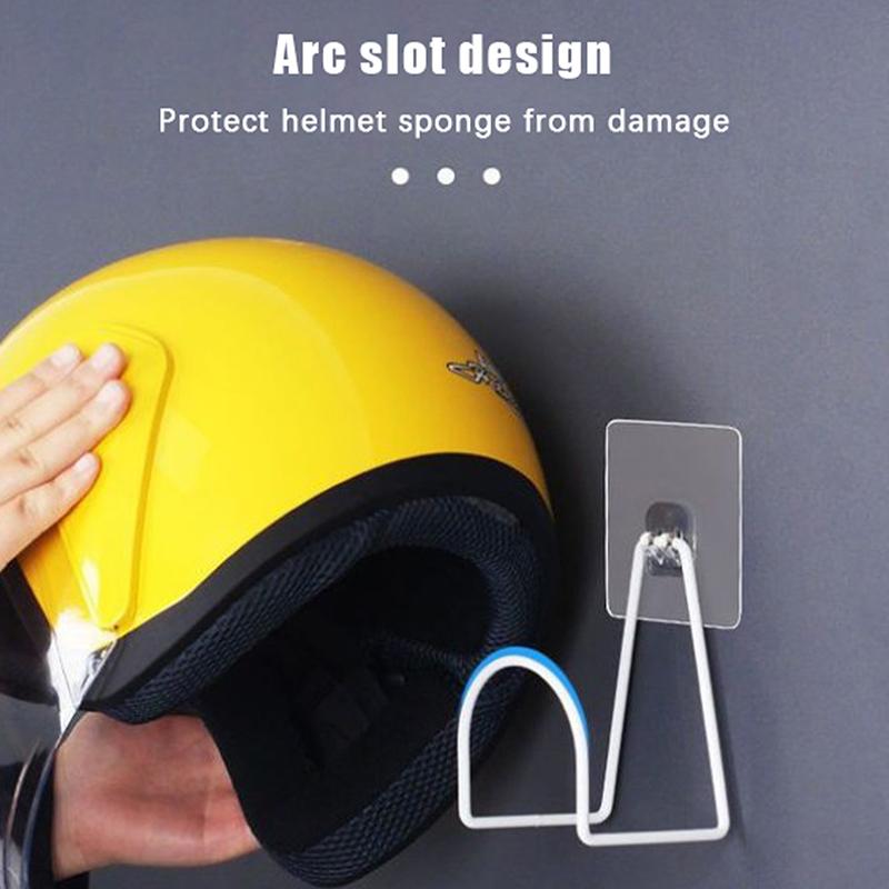 Motorcycle Helmet Rack Wall Mount Metal Bike Helmet Holder Mount Stainless Steel Bicycle Helmet Display Hanger Stand