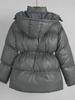 Drawstring Slim-Fit Cotton Jacket Winter Hooded Zipper Cotton Jacket Comfortable and Warm Outerwear