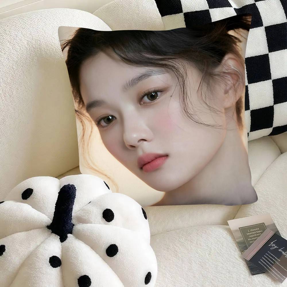 Kim You Jung Korean Actors Pillow Case Square Pillow Bedroom Sofa Leisure Comfort Cushion Car Home Decoration
