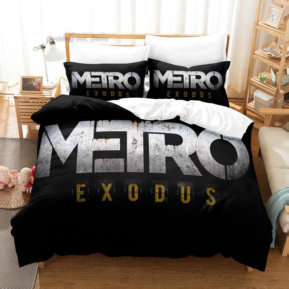 Metro Exodus Bedding Set Single Twin Full Queen King Size Bed Set Aldult Kid Bedroom Duvetcover Sets 3D Print Game Bed Sheet Set