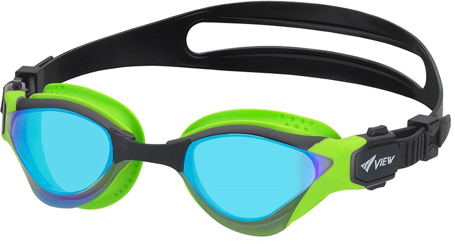 

VIEW V2000MR BLGRB Swimming Mirror for Outdoor Swimming and DELFINA Fina Approved Goggles, Type, Racing,