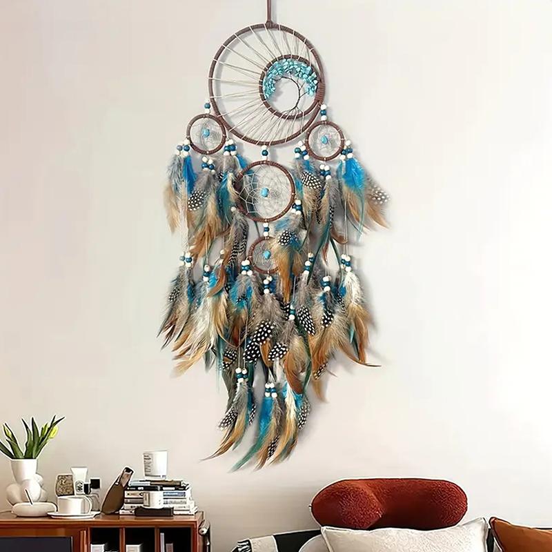 Dream Catcher Vintage Wind Chime Hanging Ornament Home Decor Indian Natural Stone Tree Of Life Dream Catcher Wall Decor