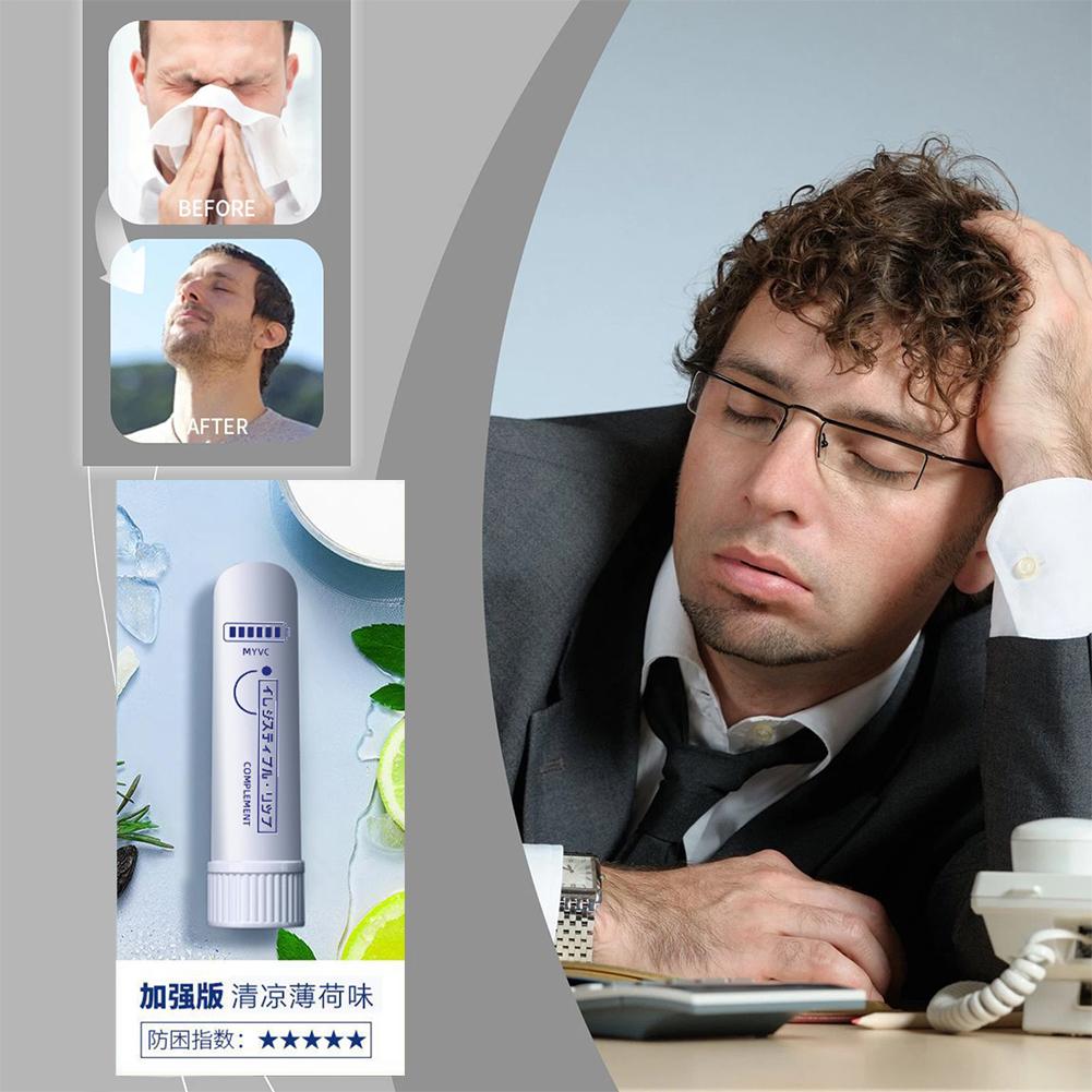 Portable Nose Inhaler Eucalyptus EssenceOil Nasal Inhaler Focus Nose Breathing Boost Stick Improve Congestion Relief Energy