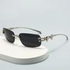 Fashionable Frameless Sunglasses Women Metal Frame Unisex UV400 Protection Summer Glasses High-End Eyewear