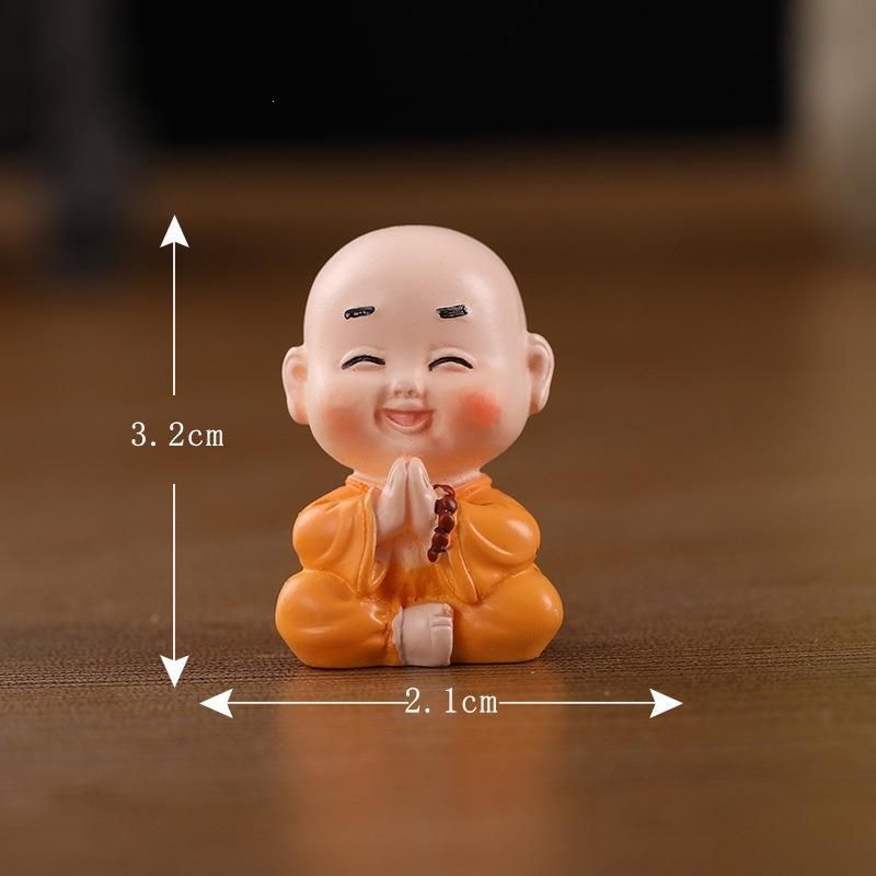 Creative Resin Ornaments Multiple Styles Small Monk Garden Terrarium Mini Figurine Miniatures Micro Landscape Decor