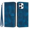 Leather Protective Cover for Xiaomi Redmi 12 4G,Triangle Imprint Wallet Stand Phone Case with Strap