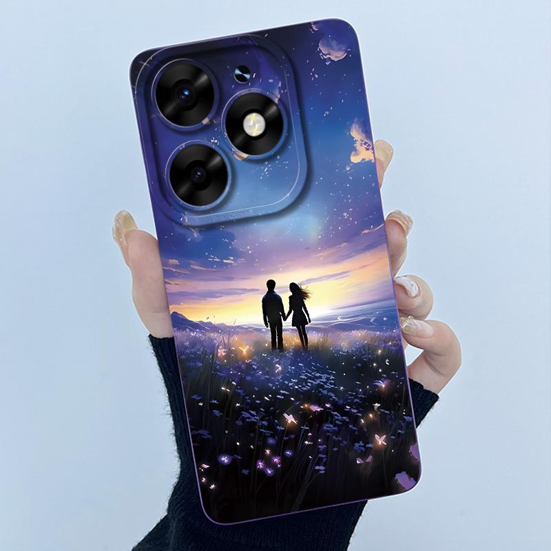 For itel S23 Plus Phone Case S681LN Cover Fashion Simplicity Oil Painting Floral Soft Liquid Silicone Shell For itel S23+ Fundas
