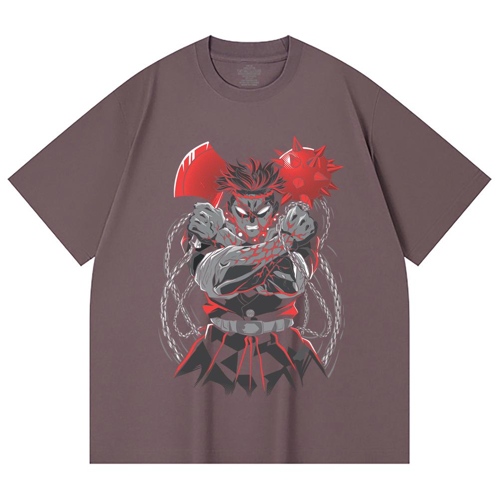 230 Gsm 100% Cotton Demon Slayer V24 Gyomei Print Unisex Heavy Cotton T Shirt