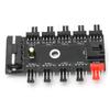 Fan Hub 4‑Pin PWM Integrated Power Supply Adapter Cable 1 To 10 Splitter for CPU CoolingIDE Port