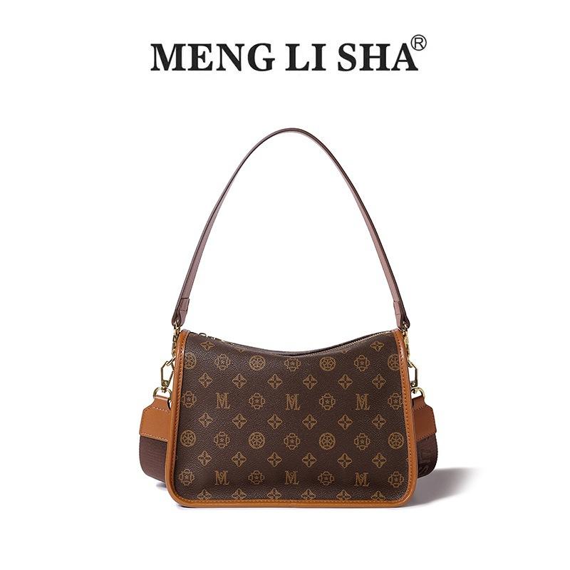

Bag Women 2 New Niche Design Classic Old Flower Underarm Shoulder Bag Commuter Pillow Bag коричневый