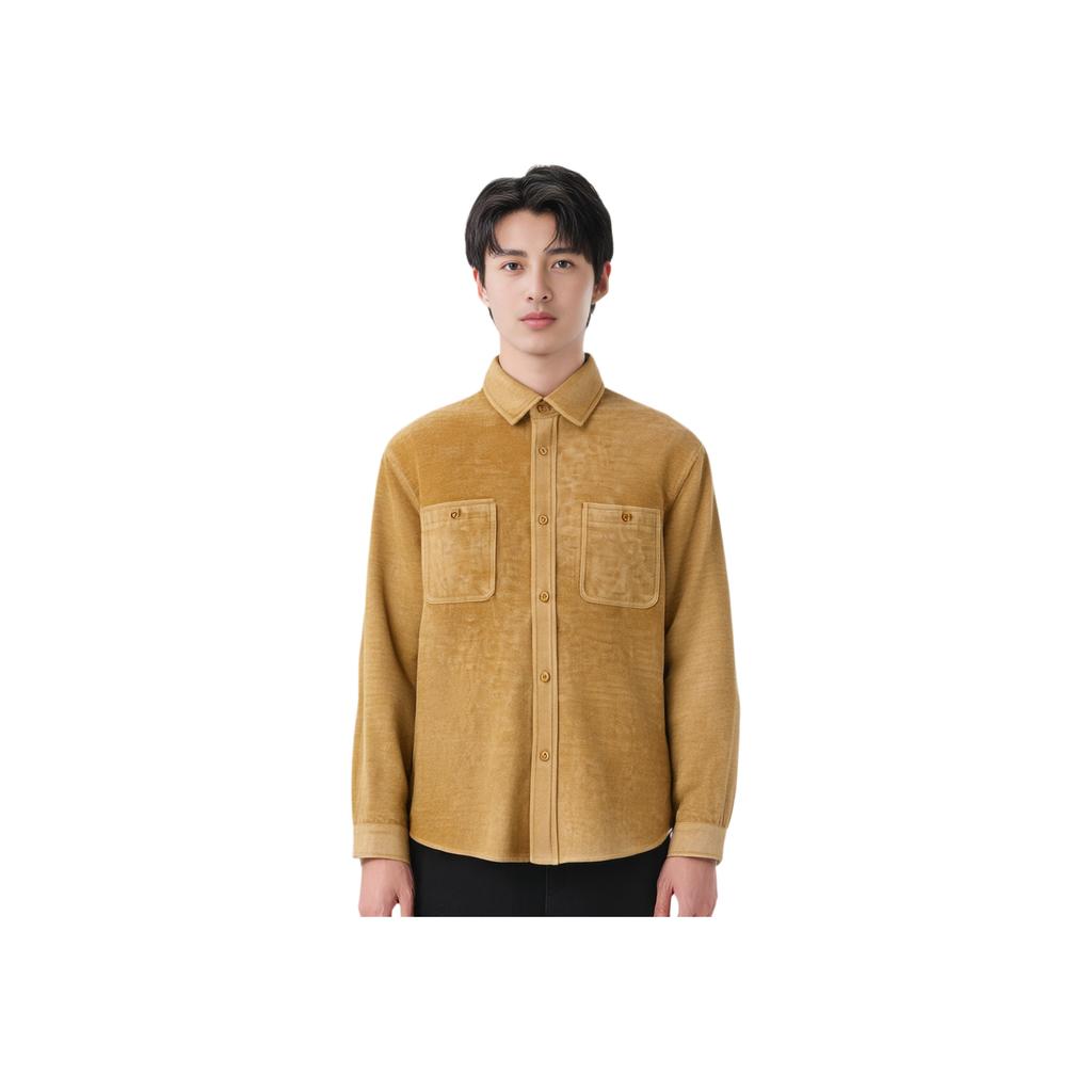 Kith Chenille Apollo Shirt Sharp Unisex Tops Yellow KHM031421-730