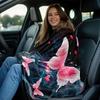 Pink Butterflies Hearts Cosmic Smoke Flannel Blanket Elegant Fantasy Art Soft Fleece Throw For Romantic And Dreamy Decor