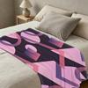 Lightweight Flannel Throw Blanket Geometric Series, Soft Warm Cozy Home Blanket for Halloween, Christmas & Casual Use