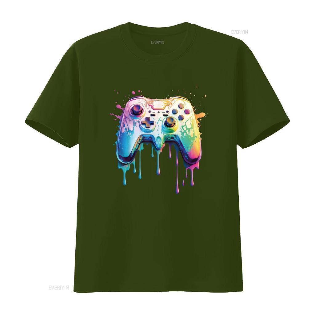 Gamer Video Game Colorful Lover T Shirt vintage Washed Breathable Top For Everyday Wear Soft Casual Stylish homme Unisex
