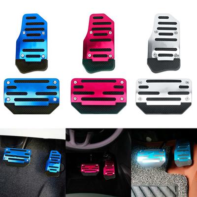 2Pcs or 3pcs Pack Car Aluminium Alloy Non-Slip Pedal Manual Car Throttle Brake Clutch Accelerator Foot Treadle