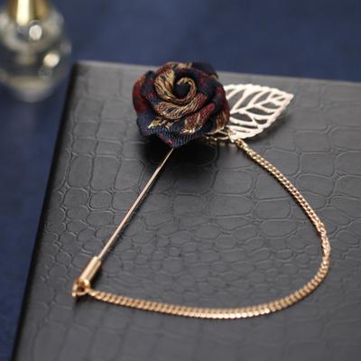 Brosche Pin Rose Form Strass Zubehör Galvanik glänzend Revers Brosche Kleidung Dekor