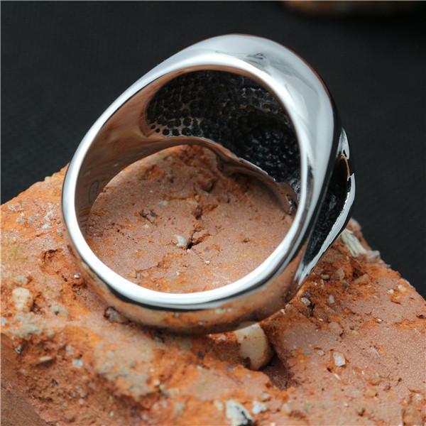 1 Stück Größe 6 bis 15 Poliertes Totenkopf 316L Edelstahl Geistertotenkopf Ring