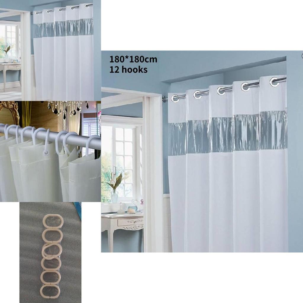 Hotel Linen Shower Curtain With Lightfiltering Fabric And Customizable Design For Hotel Rooms