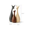 Home Decor Lucky Deer Family Matte Finish Ceramic Figures - (Set of 3, Matte Brown)