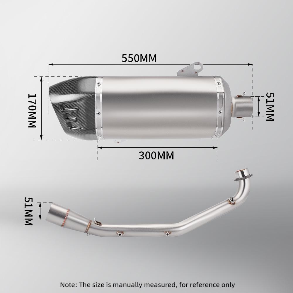 Motorcycle Scooter Boat VS400 S400 Stainless Steel Exhaust Pipe Set